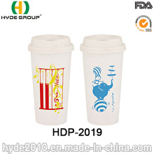 FDA / LFGB Zertifizierung doppelwandigen Kunststoff-Kaffeebecher (HDP-2019)